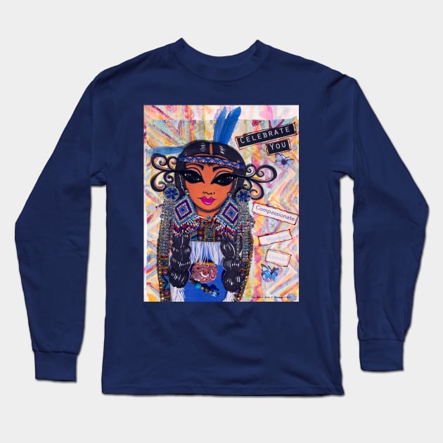 Celebrate You - First Nations (Blue) Long Sleeve T-Shirt by susanchristophe